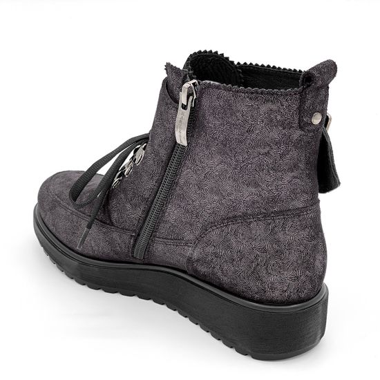 Ботинки Marzetti серые замшевые МЕХ - фото 3, 