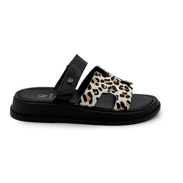 Сабо женские CVCOVER белые кожаные принт &quot;леопард&quot; - фото 1, 1623-27 COV LEO BIANCO