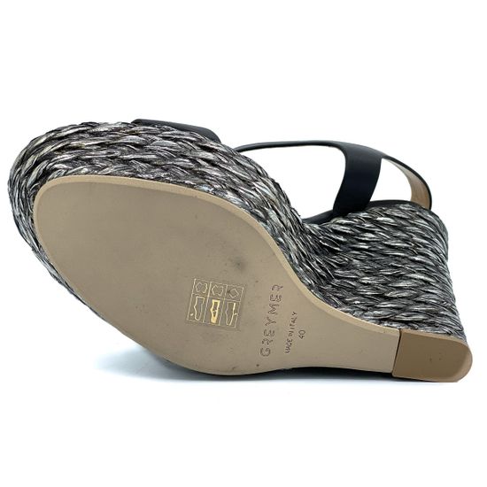 Босоножки Grey Mer черные кожаные - фото 4, 739100 GREY