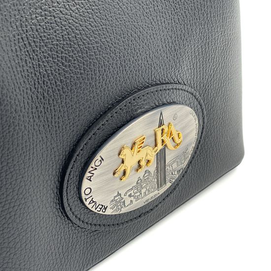 Сумка Renato Angi черная кожаная - фото 4, 