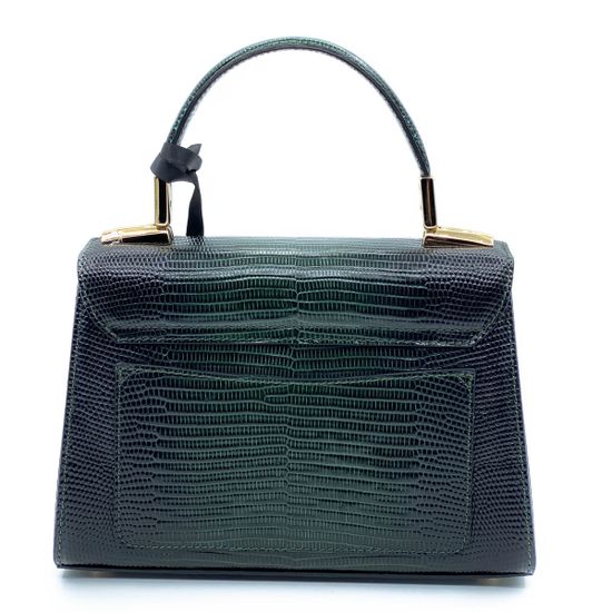 Маленькая сумочка Ripani зеленая кожаная - фото 3, 