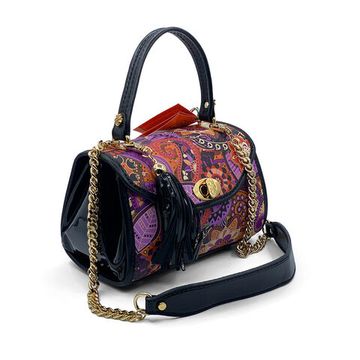 Сумка Marino Orlandi фуксия мультиколор кожаная - фото 2, 4969 MO FUXIA MULT