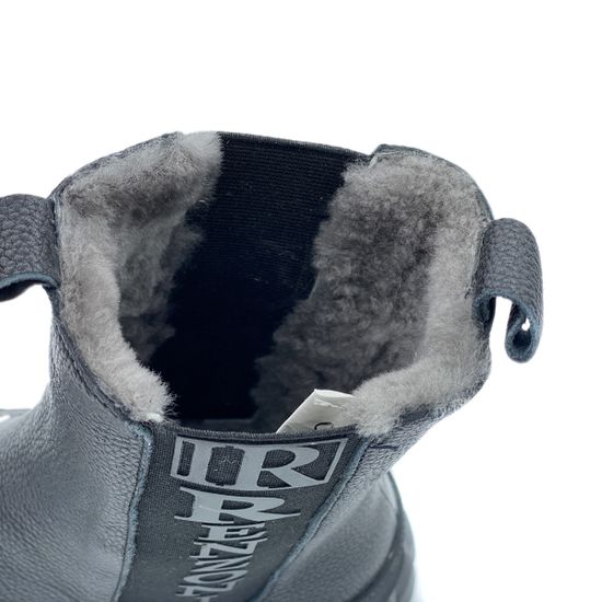 Ботинки Ilasio Renzoni черные кожаные МЕХ - фото 5, C605 IR