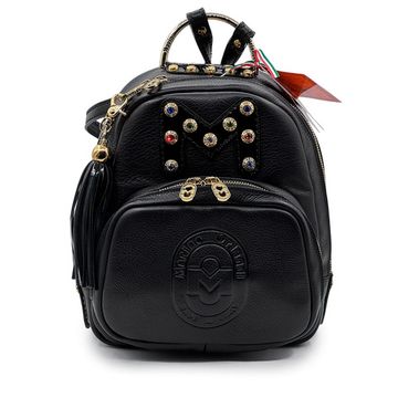 Рюкзак Marino Orlandi черный кожаный - фото 1, 4827 MO NERO2