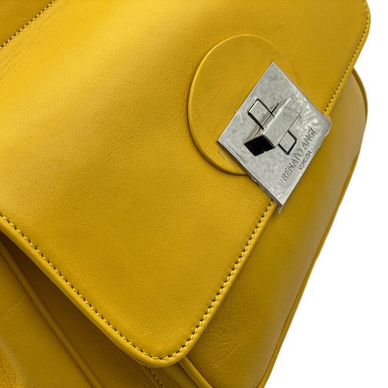 Сумка Renato Angi желтая кожаная - фото 4, 2701281 RA GIALLO