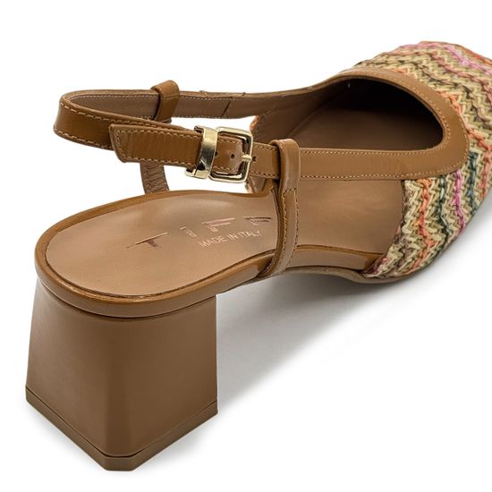 Туфли летние Tiffi бежевые/мультиколор кожа/текстиль - фото 6, TF23/50 TI