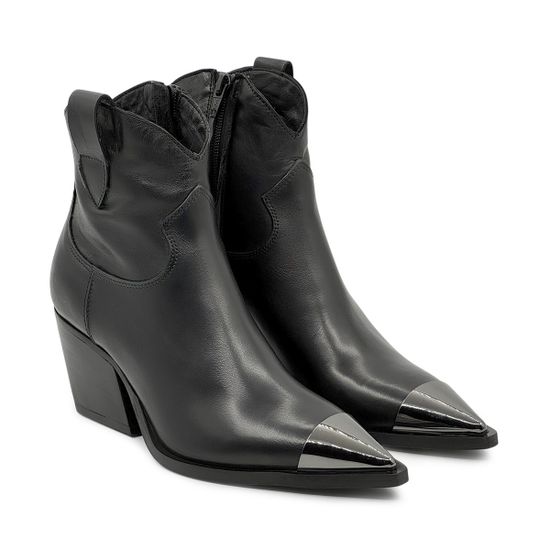 Ботильоны казаки MIMMU черные кожаные демисезонные - фото 8, M860M1 MIM NERO