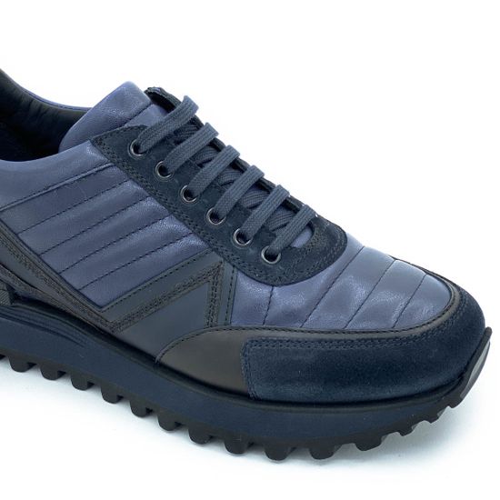 Кроссовки Giampieronicola синие кожаные демисезонные - фото 6, 