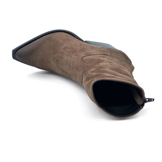 Ботинки Казаки MIMMU замшевые демисезонные бежевые - фото 5, 