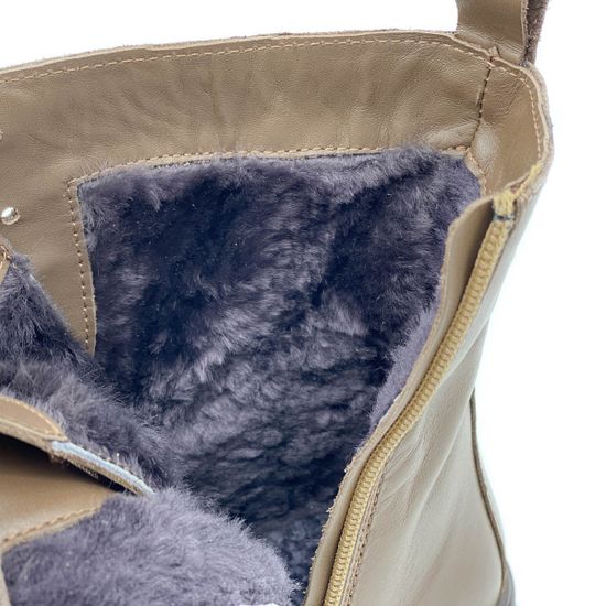 Ботинки Cover коричневые кожаные Мех - фото 6, 2255-2 COV