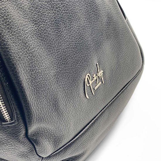 Сумка-рюкзак Renato Angi черная кожаная - фото 4, 