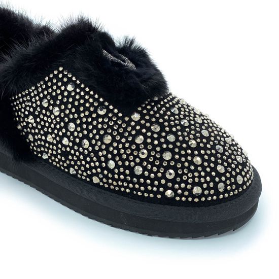 Полуботинки Lab Milano черные замшевые МЕХ - фото 5, 