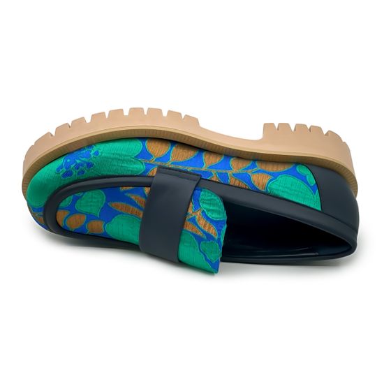 Лоферы NILA&amp;NILA кожа/тестиль синий/зеленый - фото 5, GIO24009T NIL VERDE