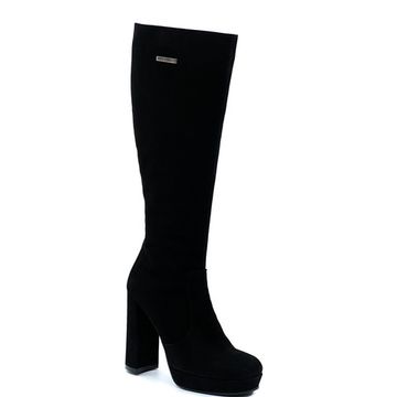 Сапоги Rosso Nero черные замшевые демисезонные - фото 2, 3983 RN