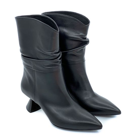 Ботильоны Tiffi черные кожаные демисезонные - фото 7, 