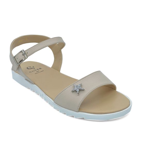 Босоножки CV COVER пудрового цвета кожаные - фото 2, 0898-15 COV