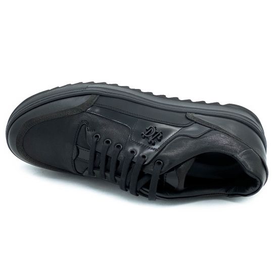 Кеды Giampieronicola черные кожаные демисезонные - фото 5, 