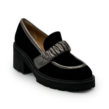 Лоферы MOT-CLE черные замшевые демисезонные - фото 2, MOT2778 MOT NERO