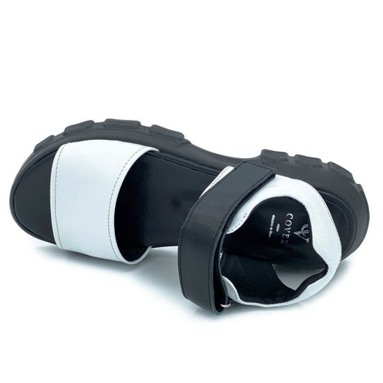 Босоножки Cover черно-белые кожаные - фото 5, 9051-1 COV