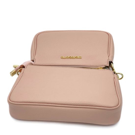 Клатч Di Gregorio розовый кожаный - фото 4, 