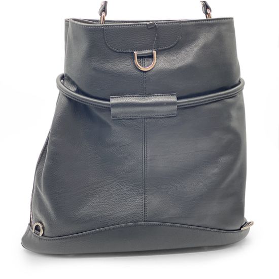 Сумка-рюкзак Renato Angi черная кожаная - фото 2, 3103381 RA