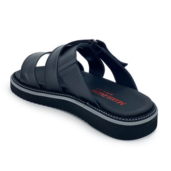 Шлепанцы Mario Bruni кожаные черные - фото 3, 1351 MB