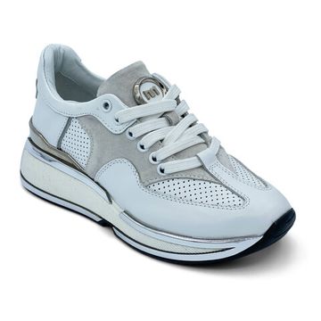 Кроссовки NILA NILA белые кожаные/замшевые - фото 2, NO5815 NIL BIANCO