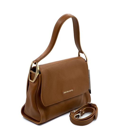 Сумка Di Gregorio коричневая кожаная - фото 2, 