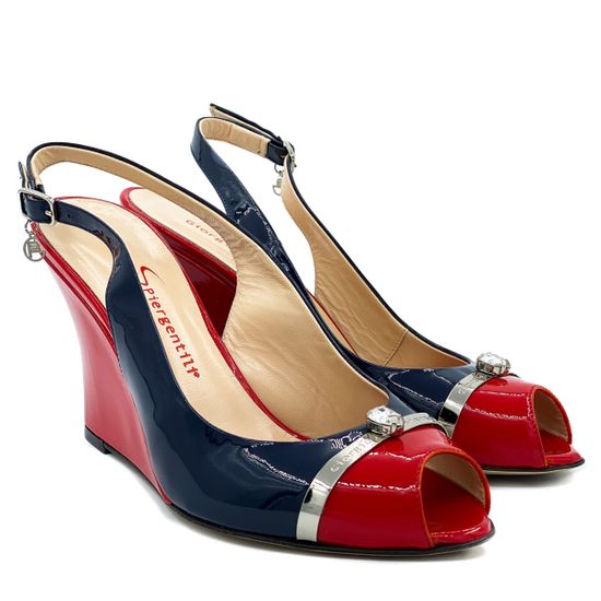 Босоножки Giorgio Piergentili сине-красные - фото 7, 