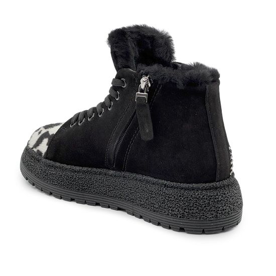 Ботинки NILA&amp;NILA черные замшевые на меху - фото 3, NO9007M NIL NERO