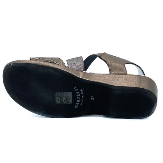 Босоножки Marzetti бронзовые кожаные - фото 4, 