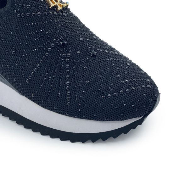 Кроссовки Ilasio Renzoni черные стрейч текстиль - фото 6, 