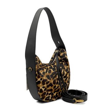 Сумка Loristella черная кожаная/пони принт &quot;леопард&quot; - фото 2, 2955 LS LEO