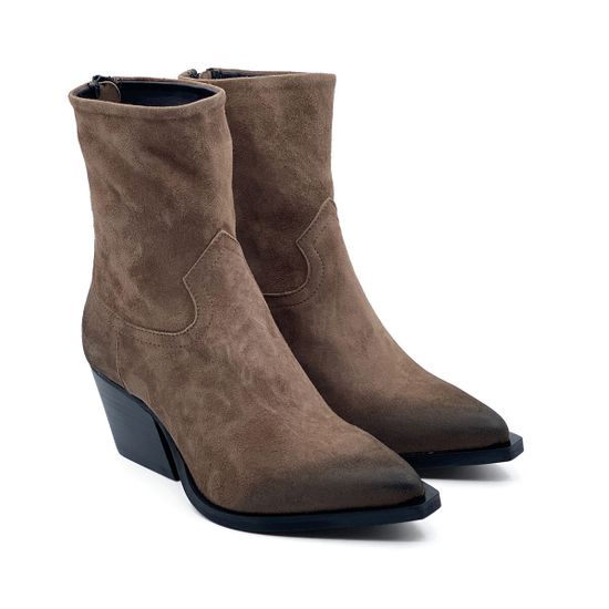 Ботинки Казаки MIMMU замшевые демисезонные бежевые - фото 8, 