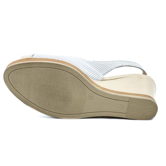 Босоножки Giorgio Piergentili бело-бежевые - фото 4, 