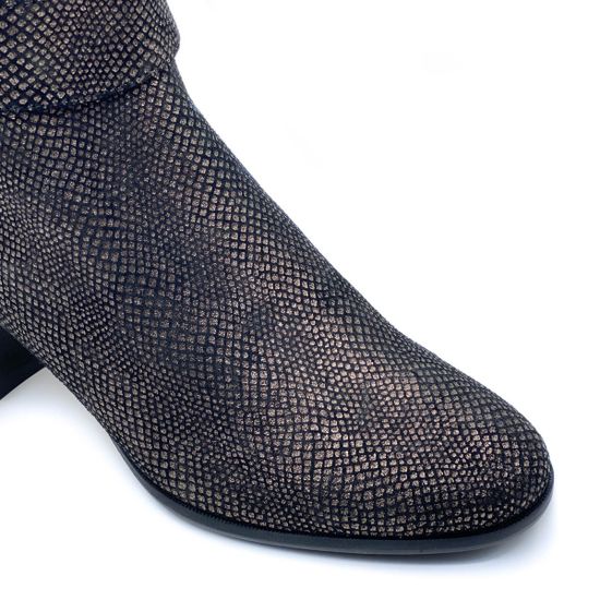 Сапоги Ilasio Renzoni черные замшевые с лазерной обработкой МЕХ - фото 7, 5006 IR