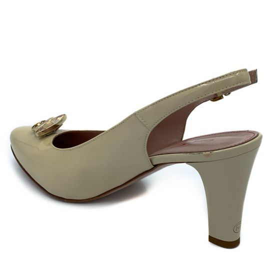 Босоножки Giorgio Piergentili бежевые лаковые - фото 3, 