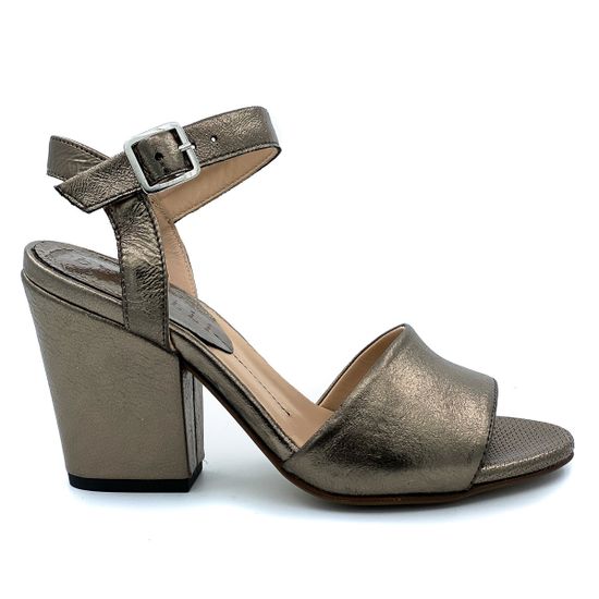 Босоножки DeiColli золотого цвета на устойчивом каблучке - фото 1, 1SHE112 DC