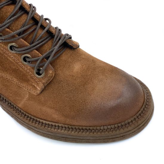 Ботинки Mimmu коричневые замшевые Байка - фото 6, F227K1 MIM FOX