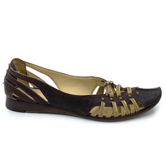 Балетки Fru.it коричневые кожаные - фото 1, 