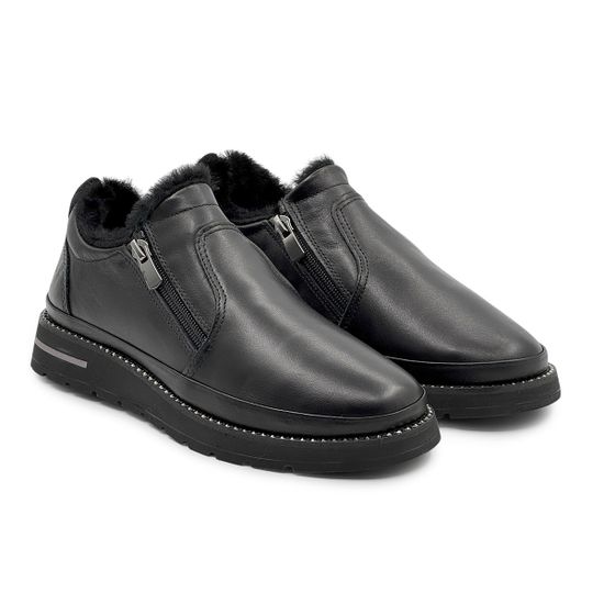 Полуботинки LAB MILANO черные кожаные на меху - фото 8, 0452617 LAB NERO