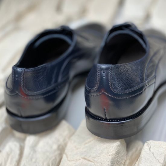 Ботинки Bruno Antolini синие кожаные демисезонные - фото 12, 