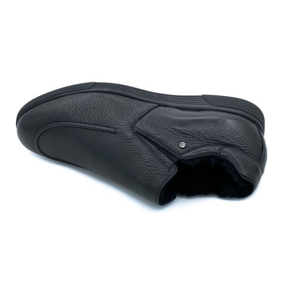 Ботинки Giampieronicola черные кожаные МЕХ - фото 5, 