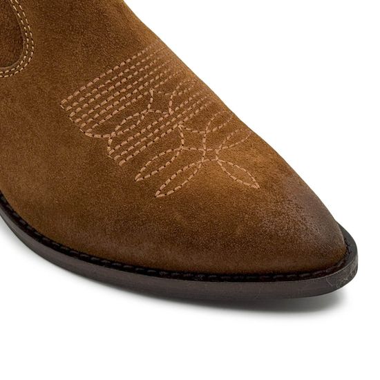 Ботинки-казаки NILA&amp;NILA коричневые замшевые демисезонные - фото 6, DJ-PT09 NIL MORO