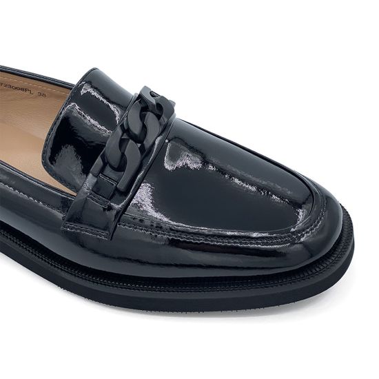 Лоферы Tuffoni черные из лакированной кожи - фото 6, 