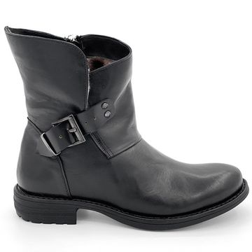 Ботинки Cover черные кожаные МЕХ - фото 1, 22007-2 COV