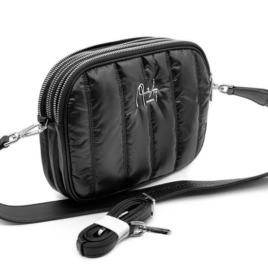 Сумка кросс-боди Renato Angi черная болонья - фото 6, 