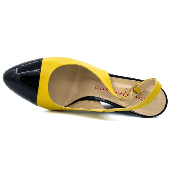 Босоножки Giorgio Piergentili черно-желтые - фото 5, 