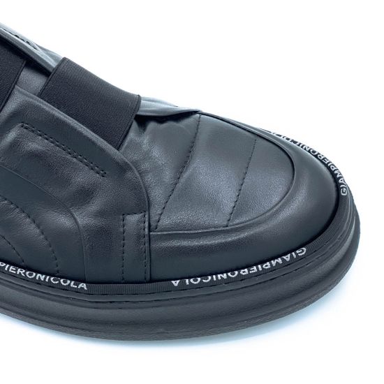 Кеды Giampieronicola черные кожаные Байка - фото 6, 
