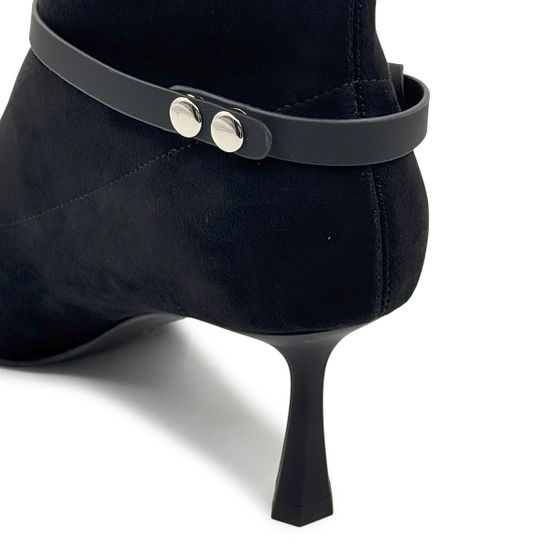 Ботильоны TUFFONI черные текстиль/кожа стрейч демисезонные - фото 7, 1425014TVL TUF NERO